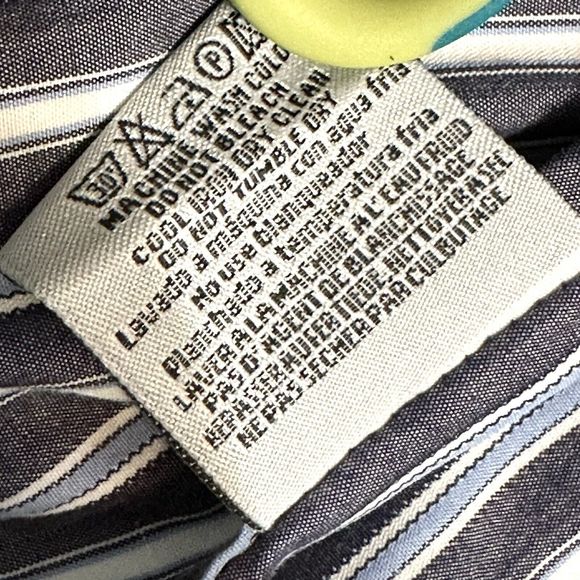 Coogi Luxe Mens Button Down Shirt Long Sleeve Size Large 16.5/17 Floral Trim - Picture 11 of 11